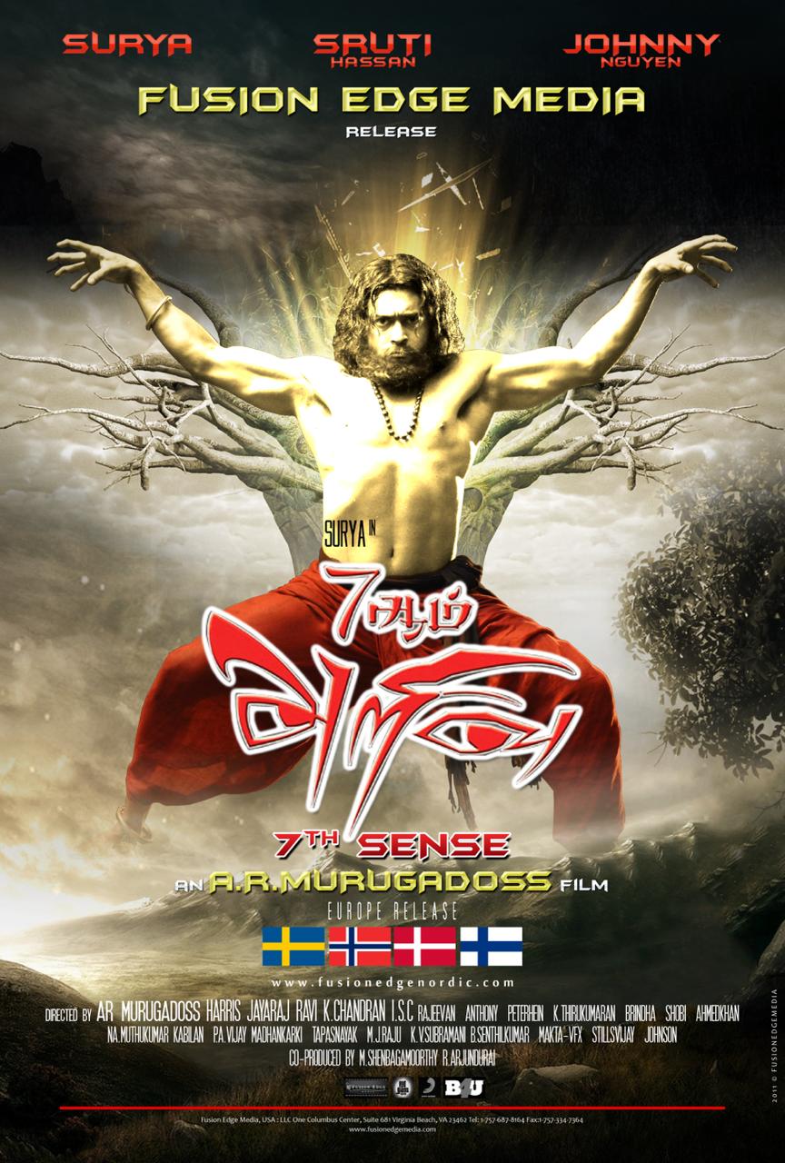 7th Sense / 7aum Arivu Fusion Edge Media Europe release poster